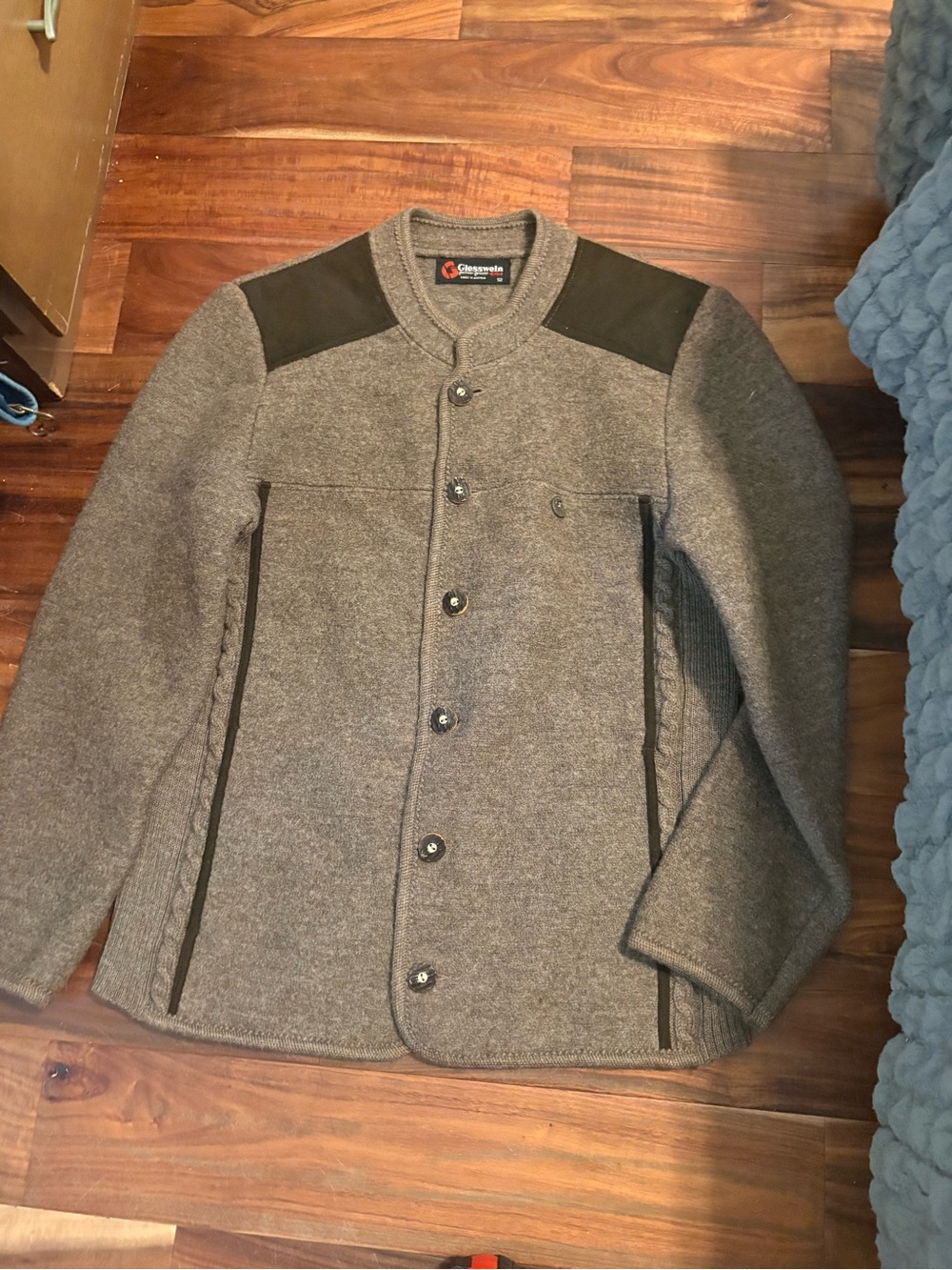 Giesswein Austria Boiled Wool Loden Jacket Men’s 52 Gray Traditional Alpine Coat